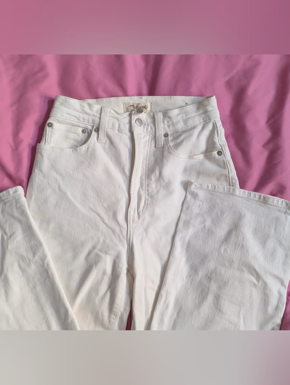 Pristine White Madewell Jeans, Size 25 - Picture 3 of 4